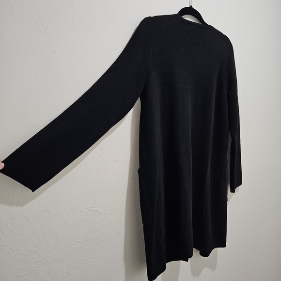 J. Crew Juliette Collarless Sweater Blazer Open Cardigan Women's Medium Black - Picture 14 of 15